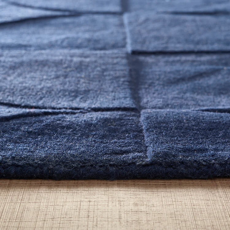 Origins Penny Infinity Blue Geometric Wool Rug
