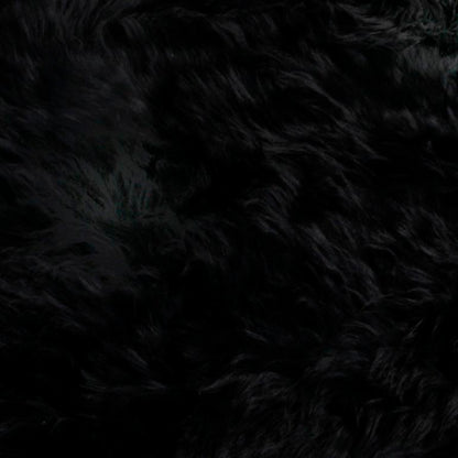 Large Black Genuine Super Soft NZ Sheepskin Rug - 4 Pelt 120cm x 240cm