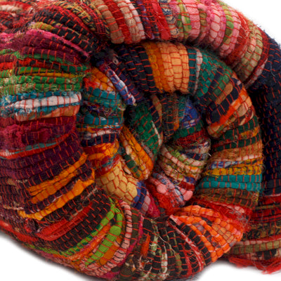 Indian Rag Rug - Red - 153cm x 90 cm
