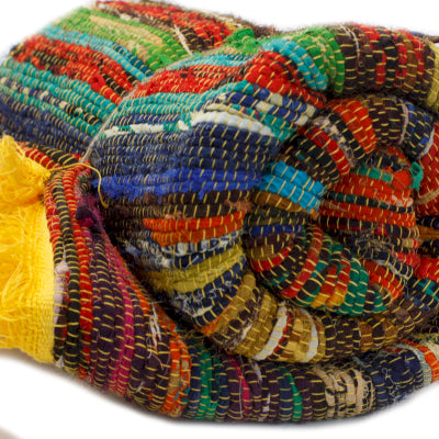 Indian Rag Rug - Yellow - 153cm x 90cm