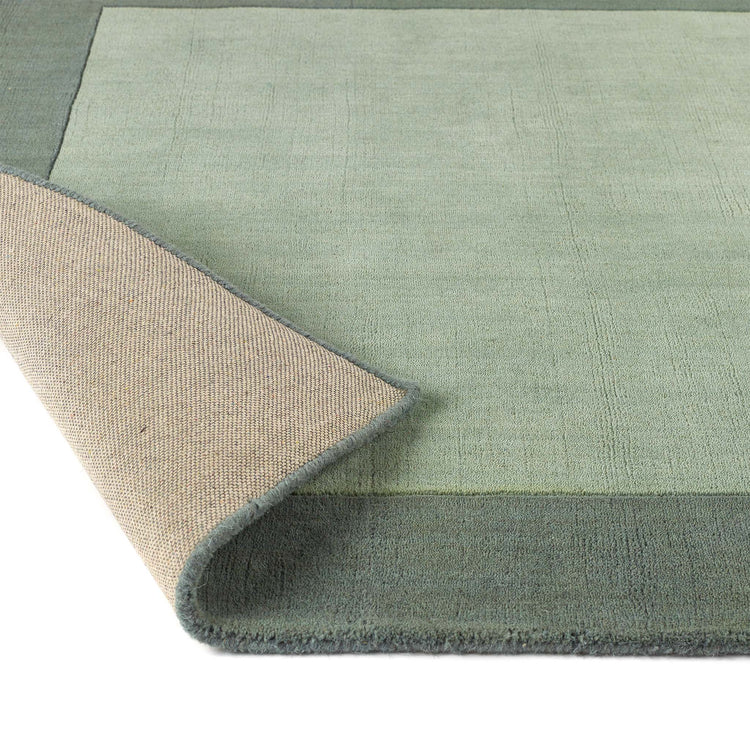 Origins Borders Sage Green Luxury Wool Rug