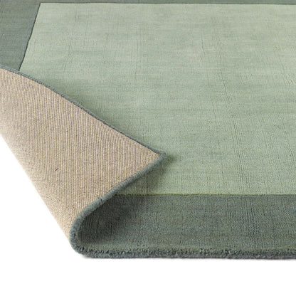 Origins Borders Sage Green Luxury Wool Rug