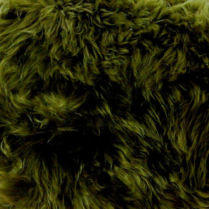 Extra Large Olive Green Genuine Super Soft NZ Sheepskin Rug - 6 Pelt 180cm x 200cm