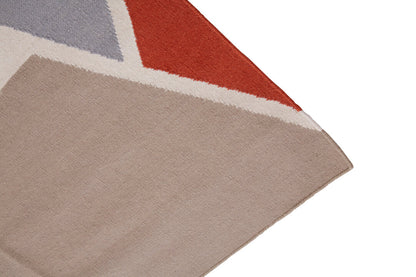 Abstract Art Inspired Geometric Modern Wool Mix Rug