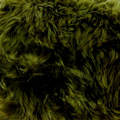 Large Olive Green Genuine Super Soft NZ Sheepskin Rug - 4 Pelt 120cm x 240cm