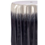 Azul Ombre Blue and White Ceramic Side Table / Stool
