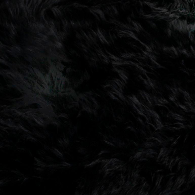 Black 6 Pelt Sheepskin Rug