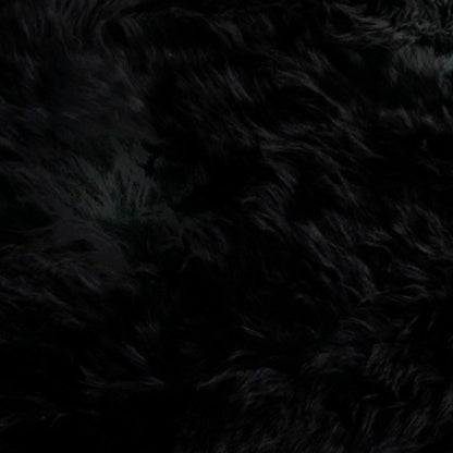 Extra Large Black Genuine Super Soft NZ Sheepskin Rug - 6 pelt 180cm x 200cm