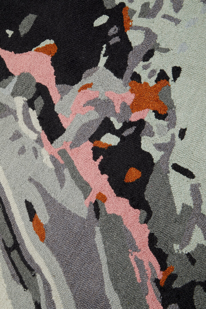 Round Multi-Coloured Abstract Design Rug 200cm x 200cm