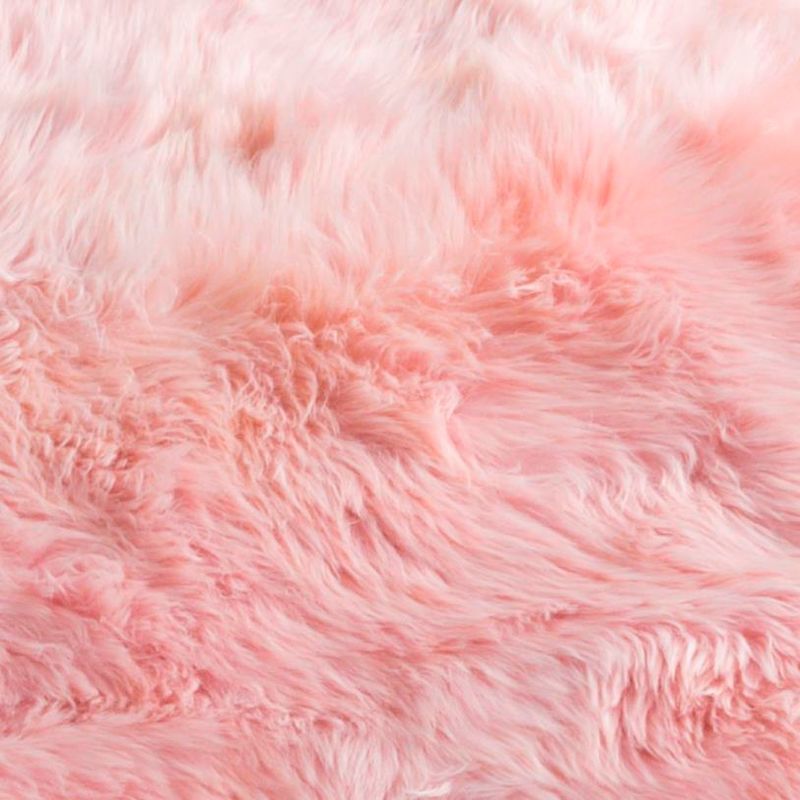 Blush Pink 6 Pelt Sheepskin Rug