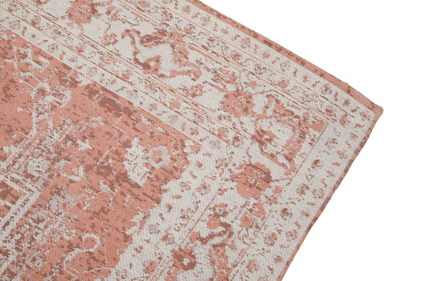 Distressed Persian Style Large Pink Rug 240cm x 150cm