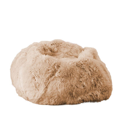 XL Champagne Beige New Zealand Sheepskin Beanbag