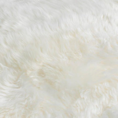 Extra Large Natural White Genuine Super Soft NZ Sheepskin Rug - 6 Pelt 180cm x 200cm