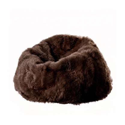 XL Chocolate Brown New Zealand Sheepskin Beanbag