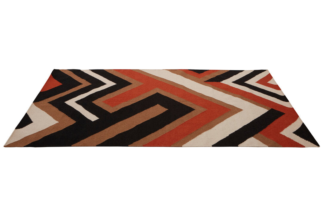 Multi-Coloured Zig Zag Pattern Rug 230cm x 160cm