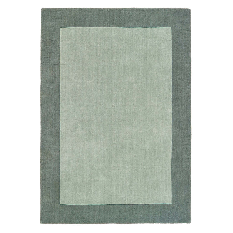Origins Borders Sage Green Luxury Wool Rug