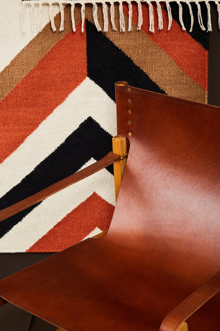 Multi-Coloured Zig Zag Pattern Rug 230cm x 160cm