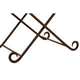 Buffalo Brown Leather and Iron Folding Stool