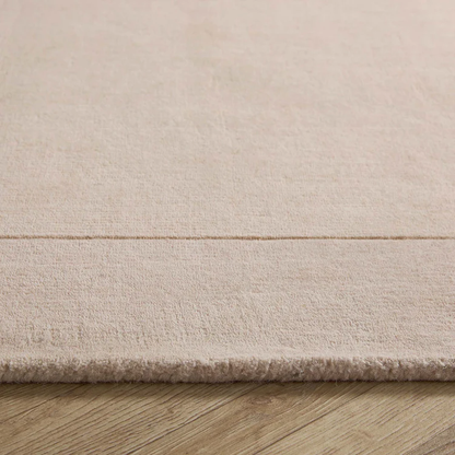 Origins Borders Natural Cream Luxury Wool Rug