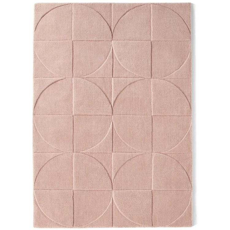 Origins Penny Blush Pink Geometric Wool Rug