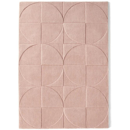 Origins Penny Blush Pink Geometric Wool Rug