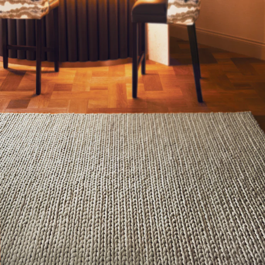Rug Guru Fusion Oyster Grey Beige Wool Rug