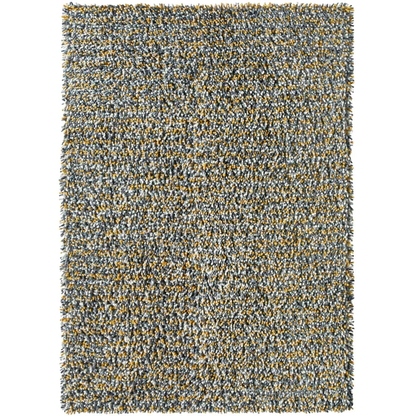 Origins Rocks Ochre Shaggy Pile Wool Rug