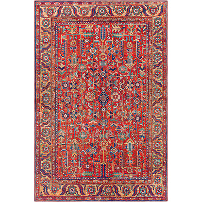 Iris Burnt Orange Traditional Boho Rug