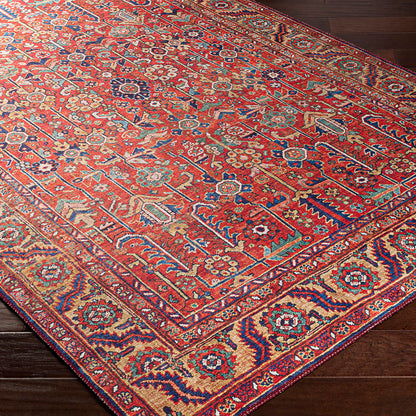 Iris Burnt Orange Traditional Boho Rug
