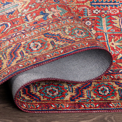 Iris Burnt Orange Traditional Boho Rug