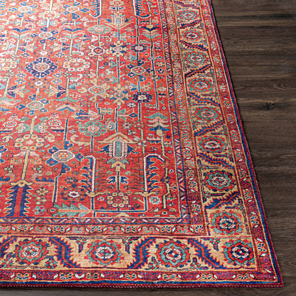 Iris Burnt Orange Traditional Boho Rug