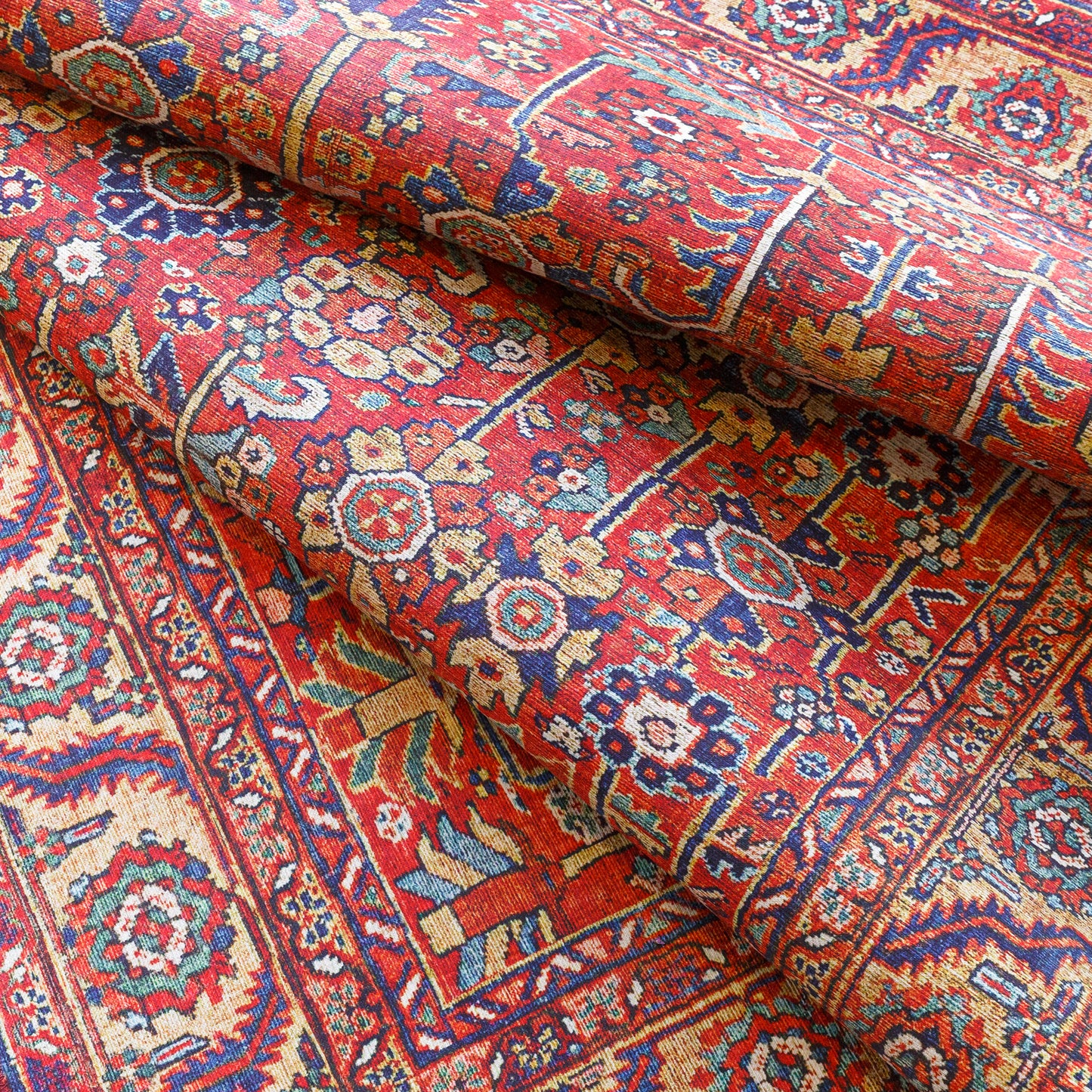 Iris Burnt Orange Traditional Boho Rug