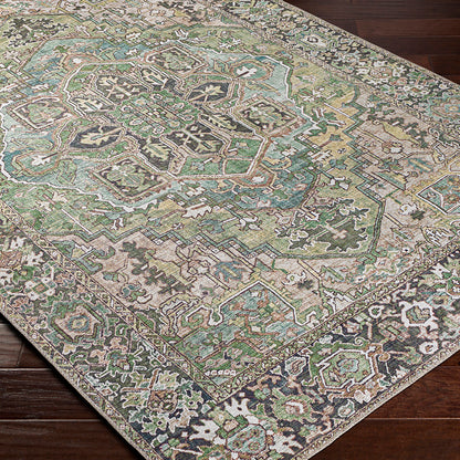 Iris Green Traditional Boho Rug