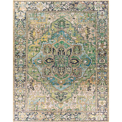 Iris Green Traditional Boho Rug