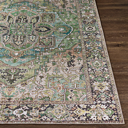 Iris Green Traditional Boho Rug