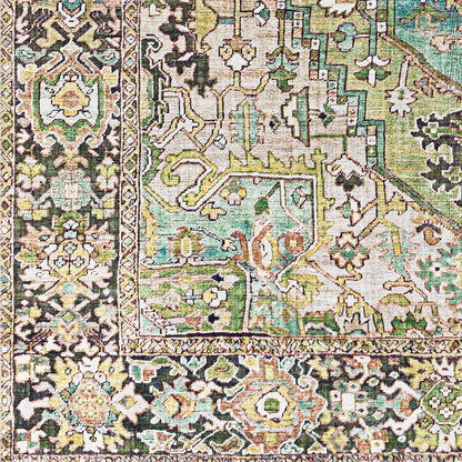 Iris Green Traditional Boho Rug