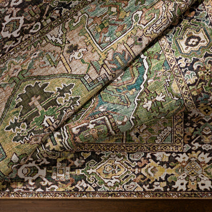 Iris Green Traditional Boho Rug