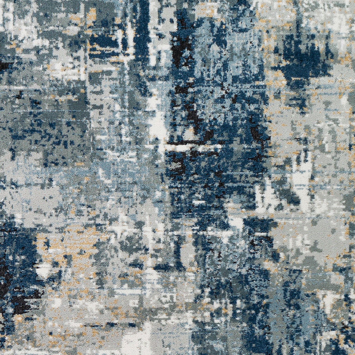 Jolie Blue Abstract Modern Marble Rug