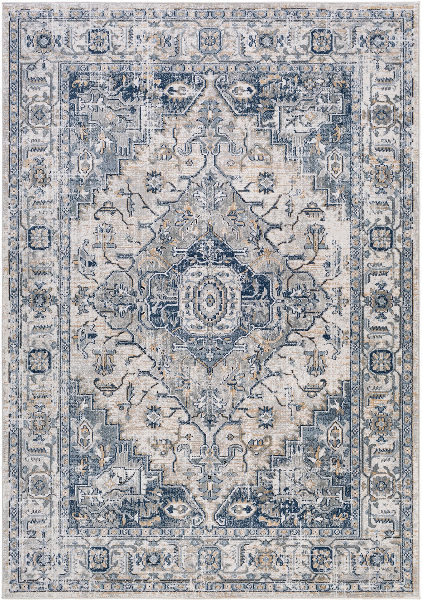 Jolie Blue Vintage Traditional Boho Rug