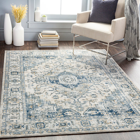 Jolie Blue Vintage Traditional Boho Rug