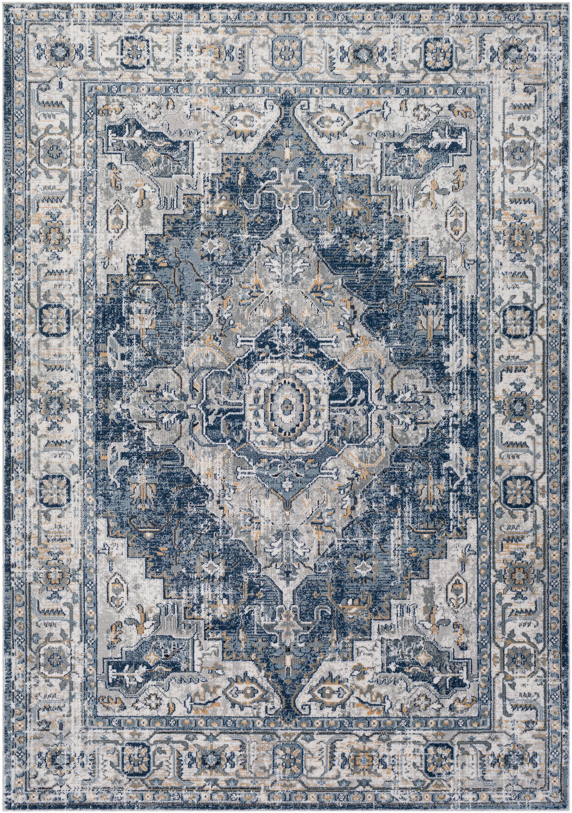 Jolie Blue Vintage Traditional Boho Rug