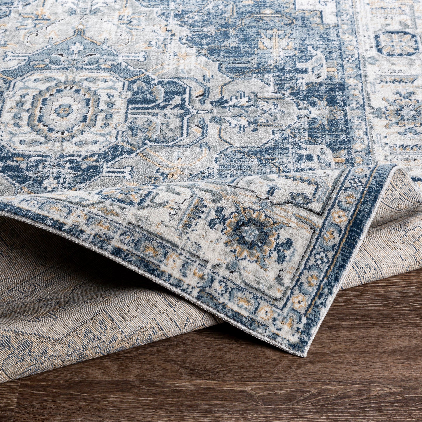 Jolie Blue Vintage Traditional Boho Rug