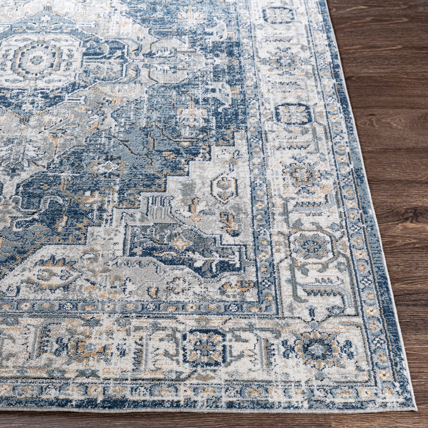Jolie Blue Vintage Traditional Boho Rug