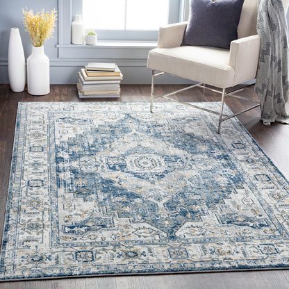 Jolie Blue Vintage Traditional Boho Rug