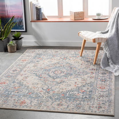Jolie Blue Vintage Traditional Boho Rug