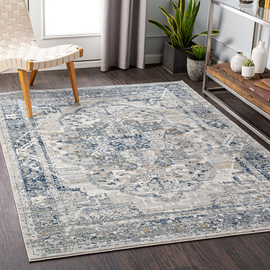 Jolie Blue Vintage Traditional Boho Rug