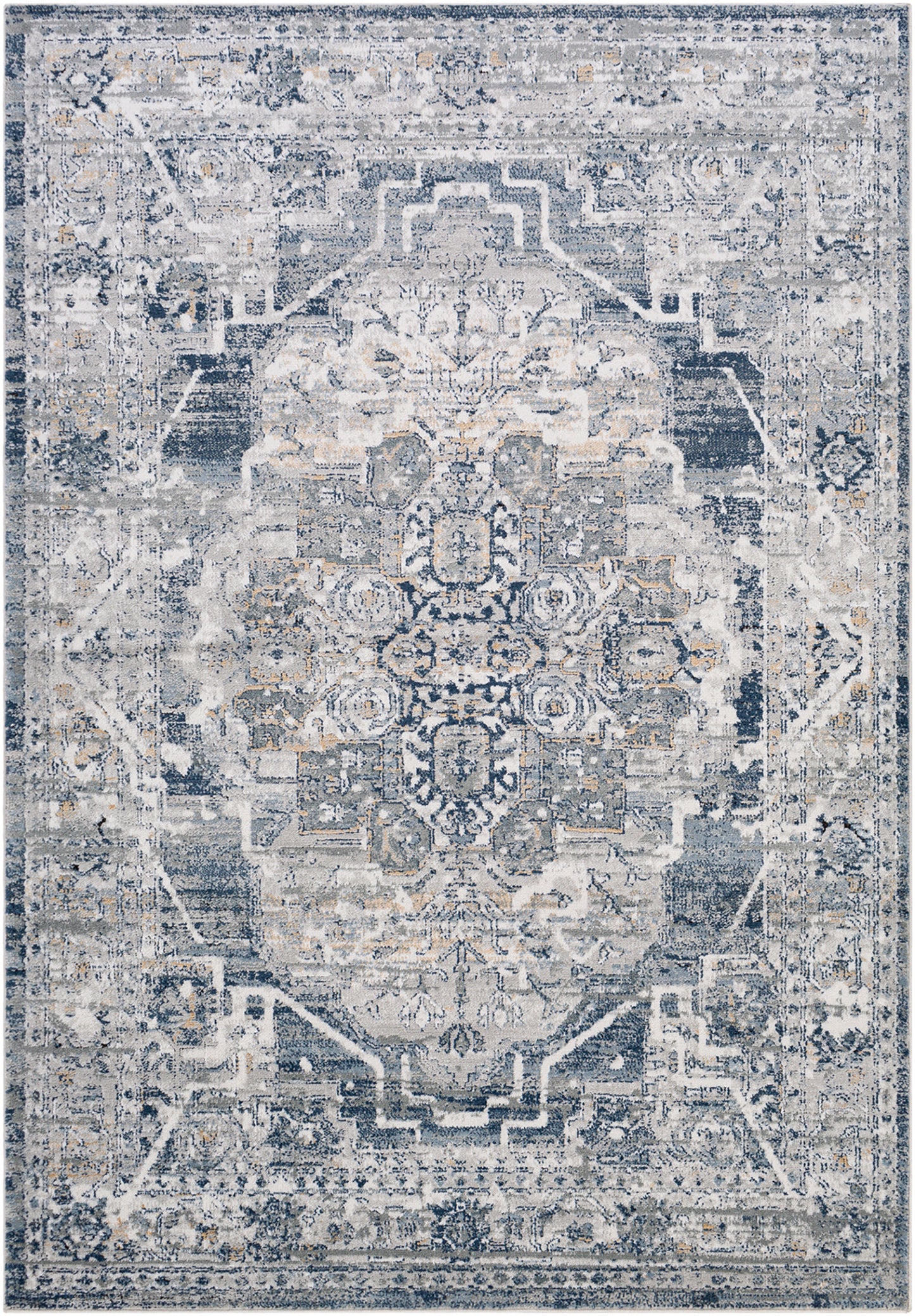 Jolie Blue Vintage Traditional Boho Rug