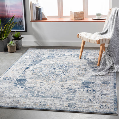Jolie Blue Vintage Traditional Boho Rug