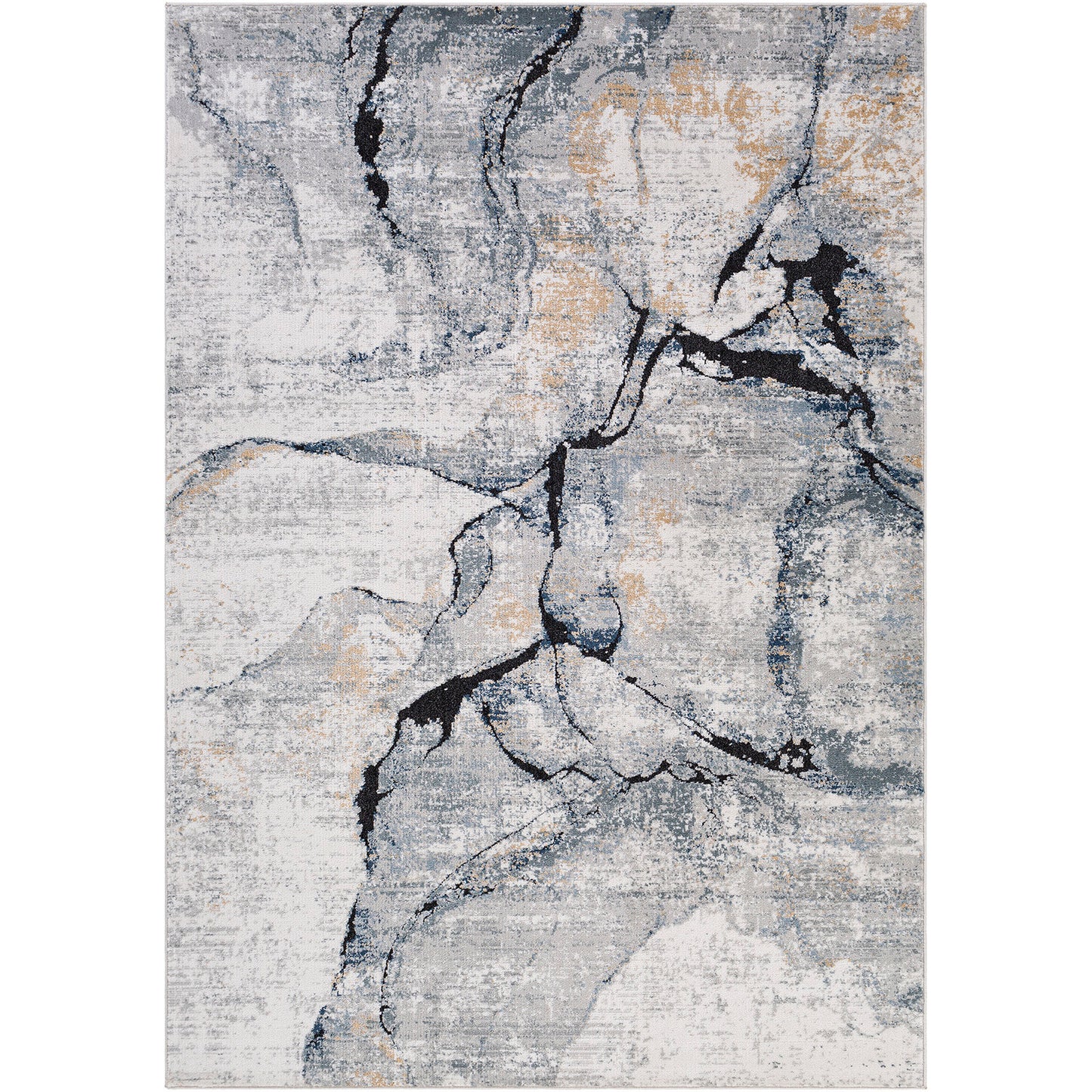 Jolie Grey Abstract Modern Marble Rug