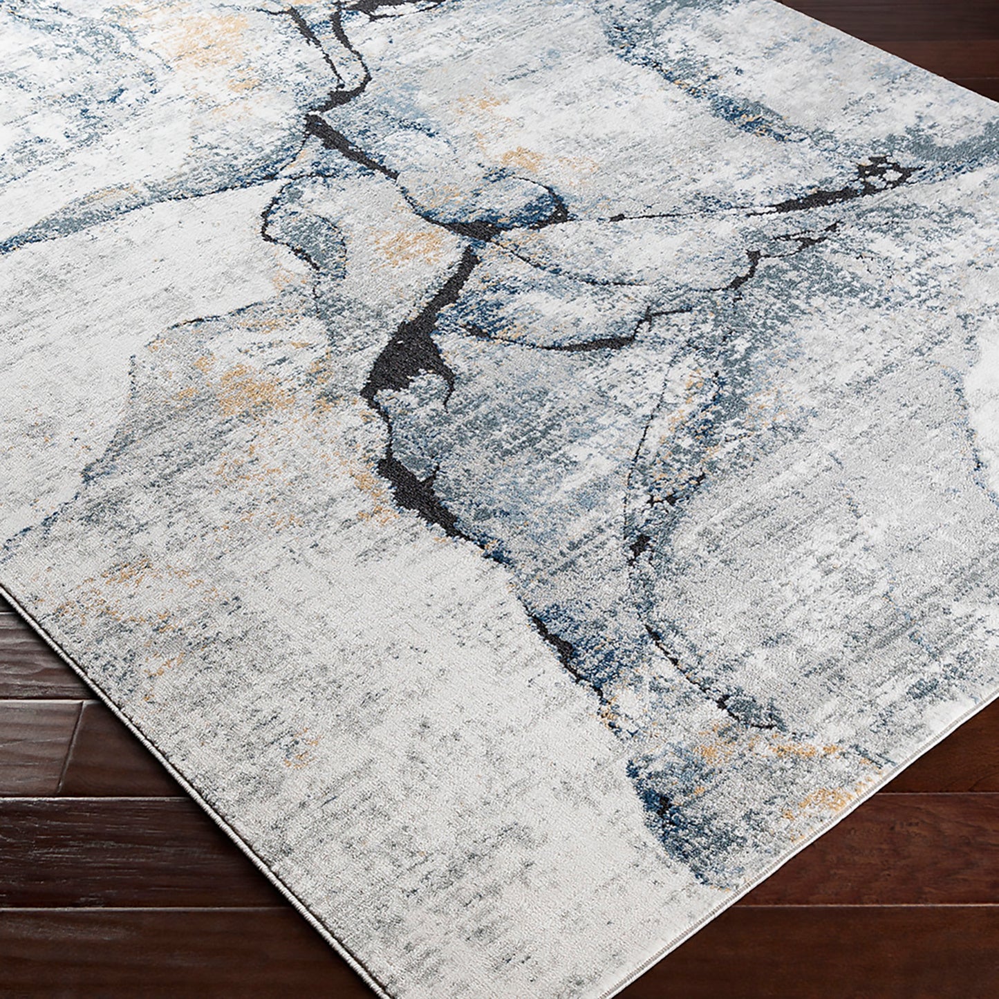 Jolie Grey Abstract Modern Marble Rug